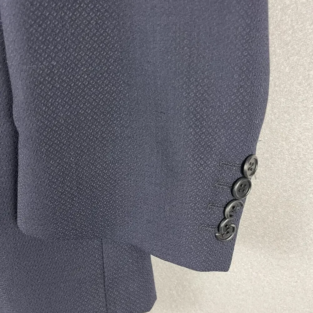 Luciano‎ Carreli Wool Blazer Sport Coat Mens 46R Blue Super 120s Career Italy